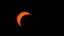 Die Sonnenfinsternis in vollem Gange