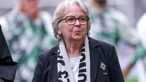 Hannelore Kraft, Vize-Präsidentin bei Borussia Mönchengladbach, am Rande der Partie gegen TSG Hoffenheim