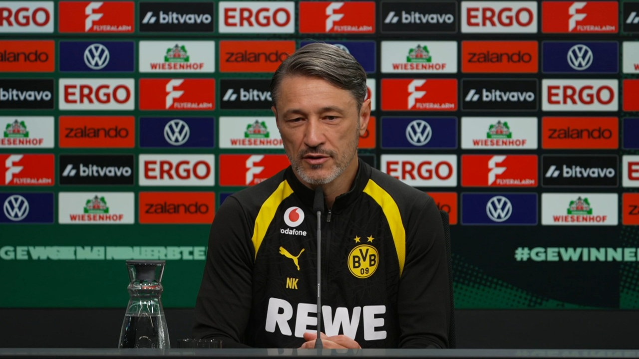 BVB-Trainer Niko Kovac spricht auf der Pressekonferenz vor der CL-Partie gegen Villareal