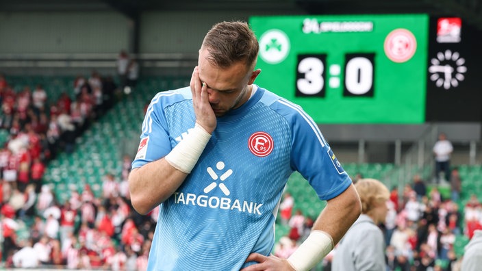Florian Kastenmeier nach dem Abstieg in Fürth