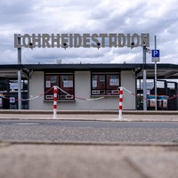 Der Haupteingang des Lohrheidestadions (Archivfoto)
