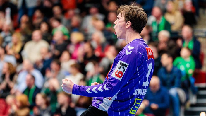 Malte Semisch jubelt gegen Leipzig
