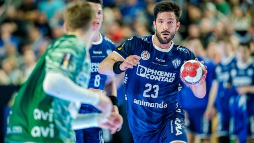 Tim Suton im Halbfinale des DHB-Pokals in Aktion