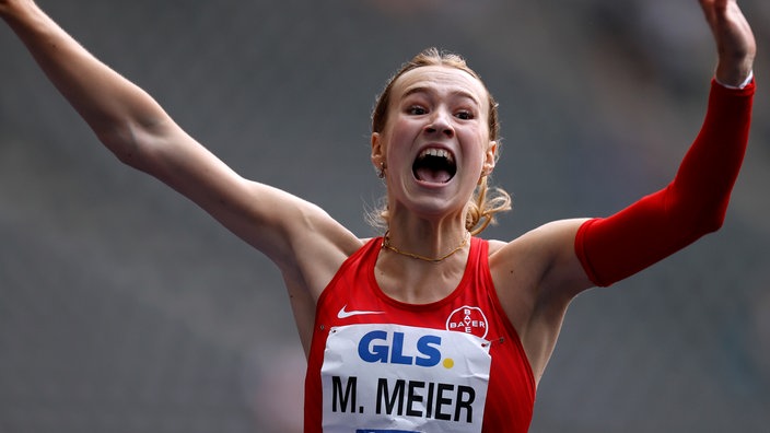 Marlene Meier sprintet in Berlin zur Deutschen Meisterschaft über die 100m-Hürden