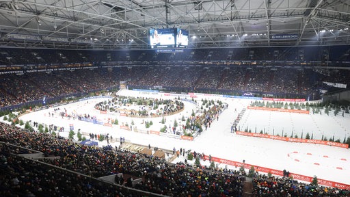 Die Schalker Arena beim Biathlon-Weltcup.