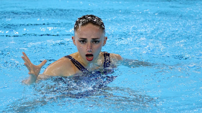 Klara Bleyer bei den Schwimm-Weltmeisterschaften 2025