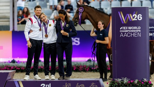 Die deutschen Voltigierer gewinnen Bronze bei der Reit-WM