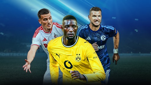 Said El Mala, Serhou Guirassy, Edin Dzeko (von links)