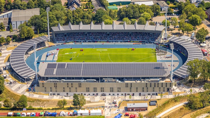 Das Lohrheidestadion bei der DM in Wattenscheid