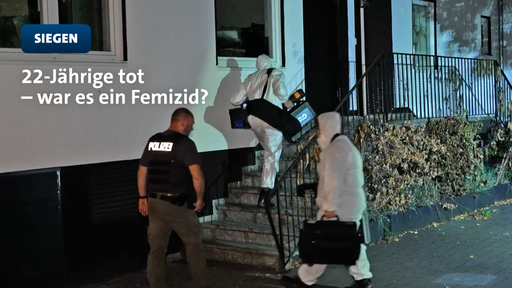 Polizei am Tatort in Siegen