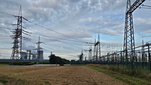 Überspannanlage auf dem Feld