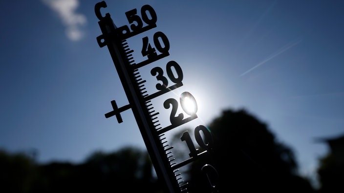 Symbolbild Hitze mit Thermometer
