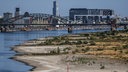 Trockenheit am Rheinufer in Köln