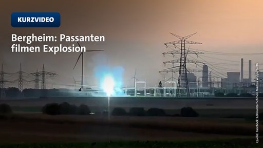 Passanten filmen Explosion am Bergheimer Umspannwerk | Video | tn
