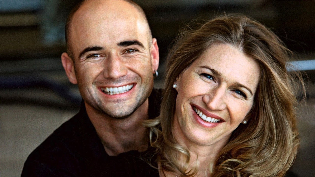Das Tennis-Traumpaar Steffi Graf und Andre Agassi 2001 im Rahmen eines Werbeauftritts