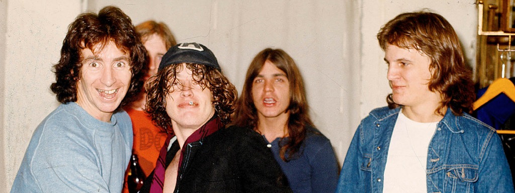 ACDC in den 70er Jahren in der Hamburger Musikhalle/Laeiszhalle