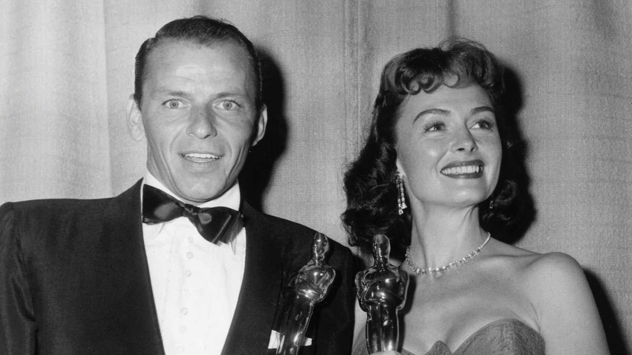 Frank Sinatra und Schauspielerin Donna Reed bei den 26. Academy Awards, 1954.