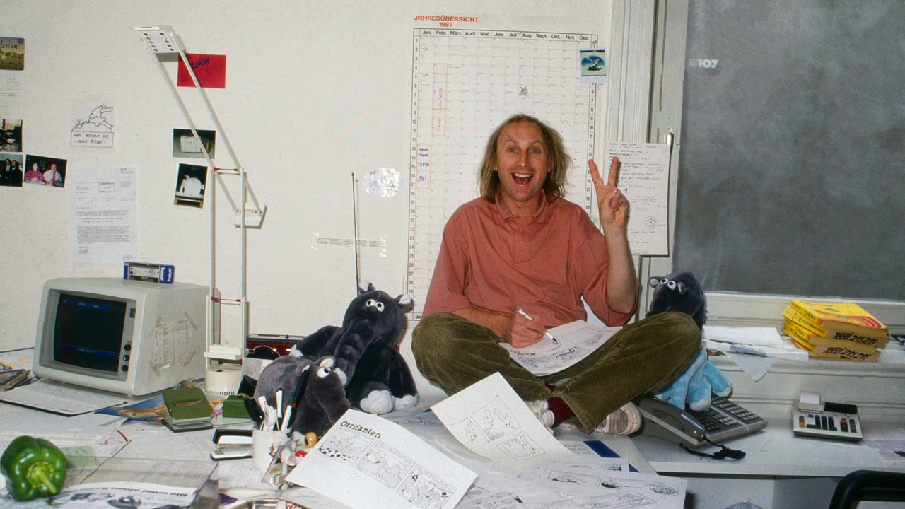 Otto Waalkes zeichnet Ottifanten, Deutschland 1987