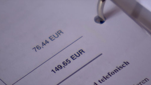 Eine Zahlungsaufforderung in Höhe von 149,54 Euro