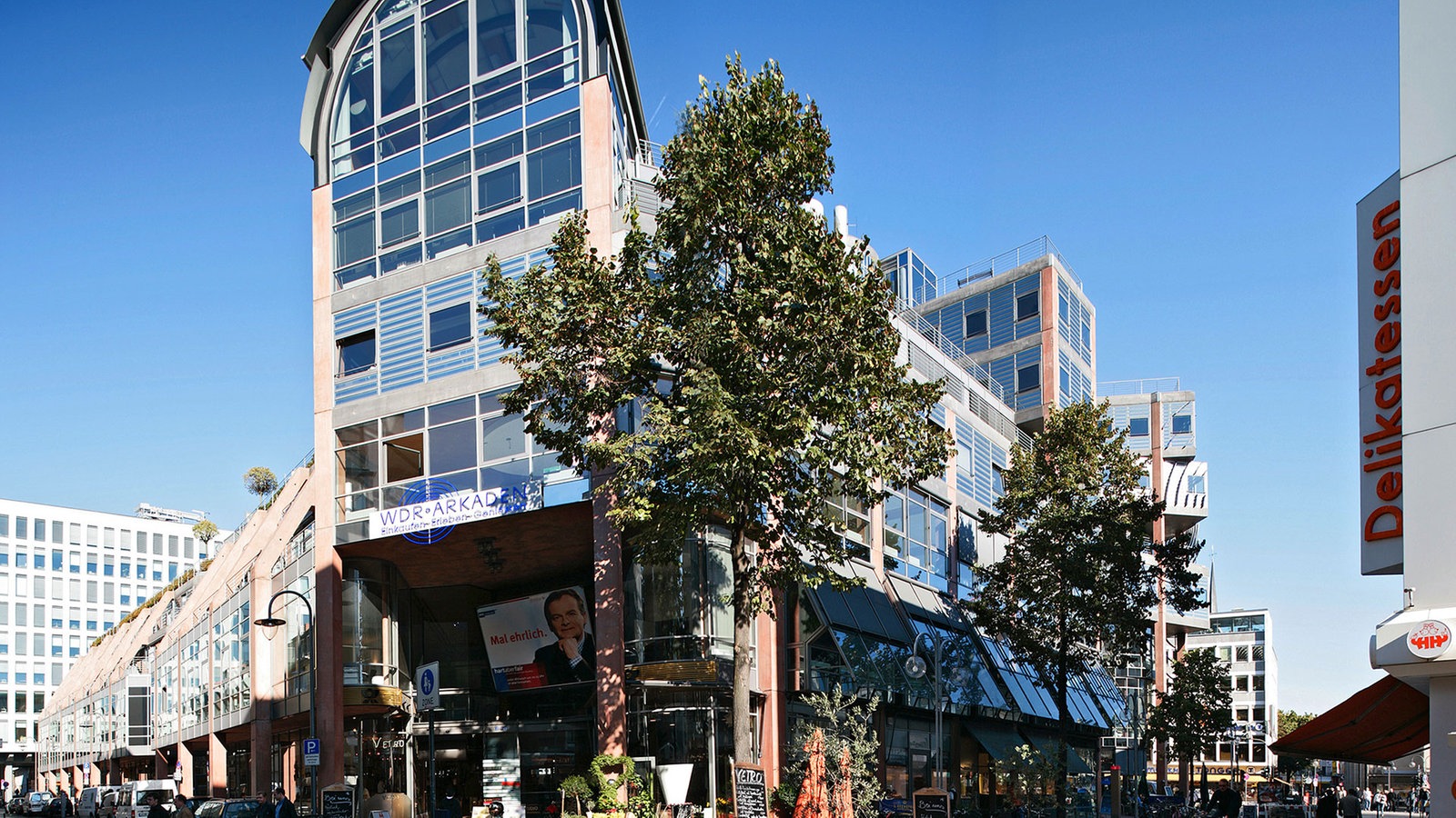 WDR Arkaden, Fassade Süd-West Ansicht 2005