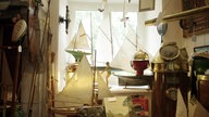 Segelschiff-Modelle in einem Geschäft in Trinité-sur-Mer