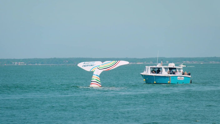 Die Walflosse ist das Wahrzeichen von Arcachon