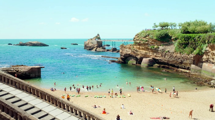 Eine Badebucht bein Biarritz 