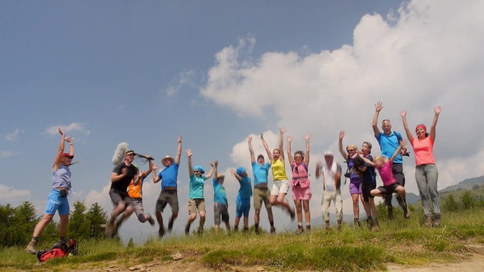 Das Bild zeigt die Wandergruppe nach Abschluss der Wanderung.