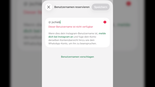 Der Benutzername ist frei wählbar: Zwischen 3 und 35 Zeichen lang