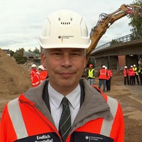 Bundesverkehrsminister Steffen Bilger an der Bonner Nordbrücke