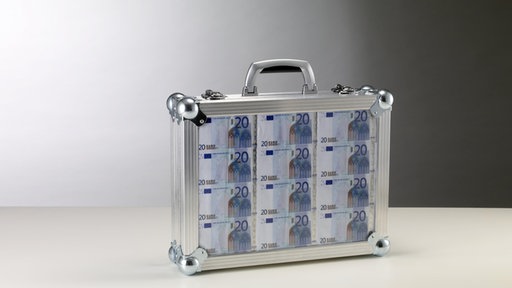 transparenter Geldkoffer