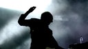 Pete Townshend im Nebel auf der Bühne
