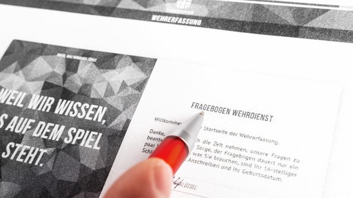 Der Fragebogen für den Wehrdienst