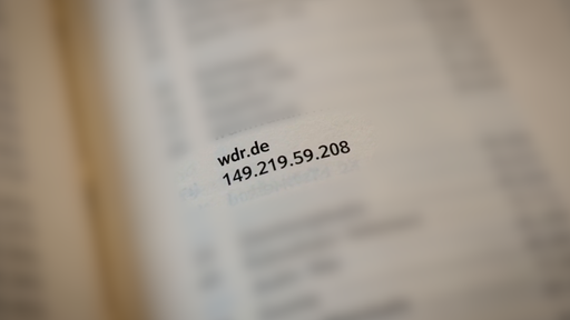 Hinter jeder Webadresse wie wdr.de verbirgt sich eine IP-Adresse