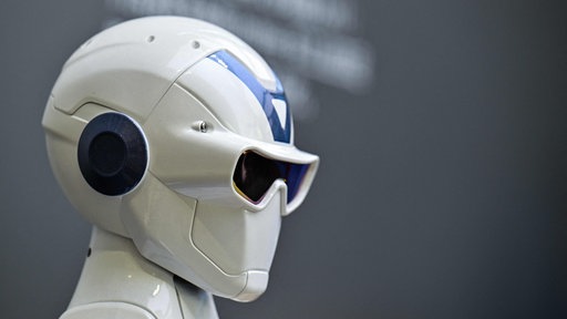 Der Kopf eines humanoiden Roboters von Unitree
