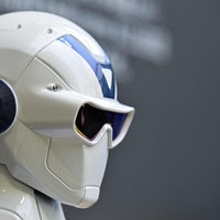 Der Kopf eines humanoiden Roboters von Unitree