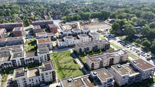 Stadtviertel aus Münster aus Vogelperspektive