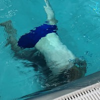 Schwimmer unter Wasser